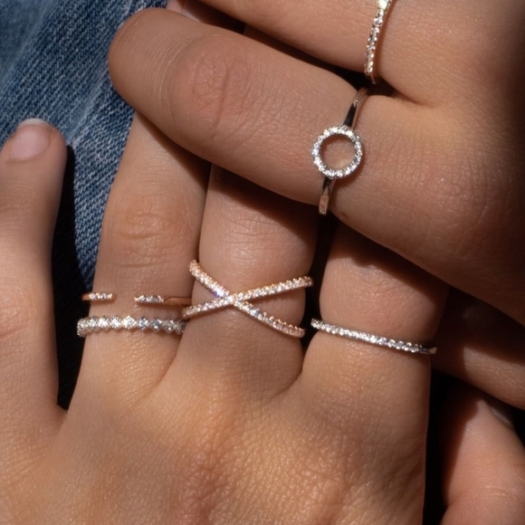 X criss cross ring Swarovski - Picture 4 of 7